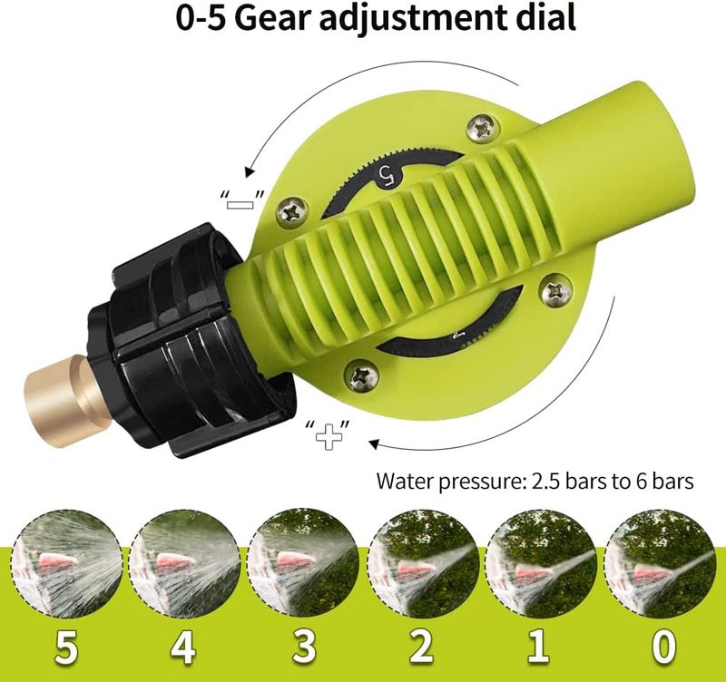 ESP EXTRA-SENSORY PERCEPTION مسدس رغوة غسيل السيارات ESP لخرطوم الحديقة مع مقبض معدني قابل للتعديل ووسادات غسيل 6 مستويات من تركيز الرغوة - Image 5